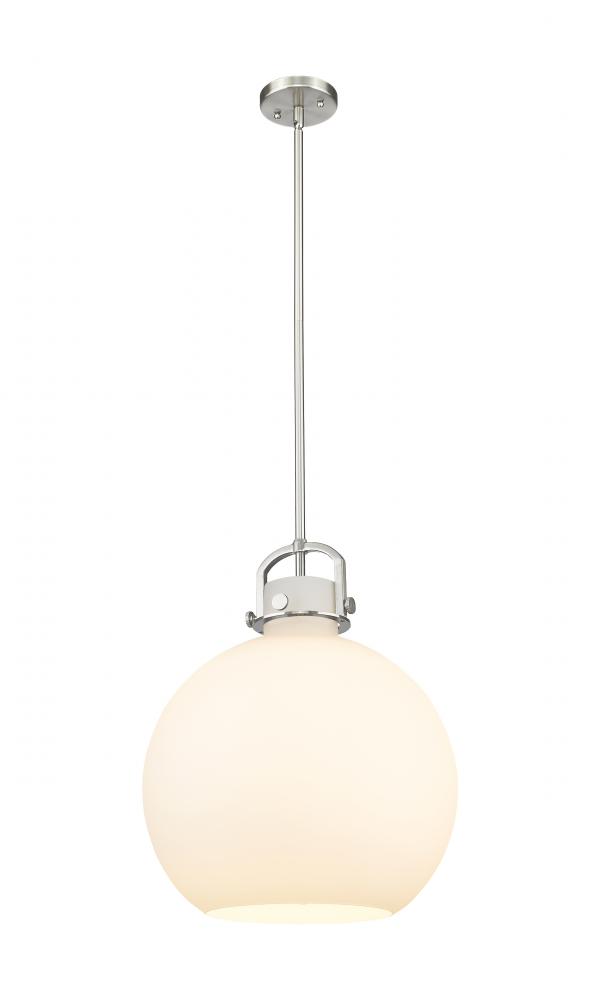 Newton Sphere - 1 Light - 16 inch - Satin Nickel - Pendant