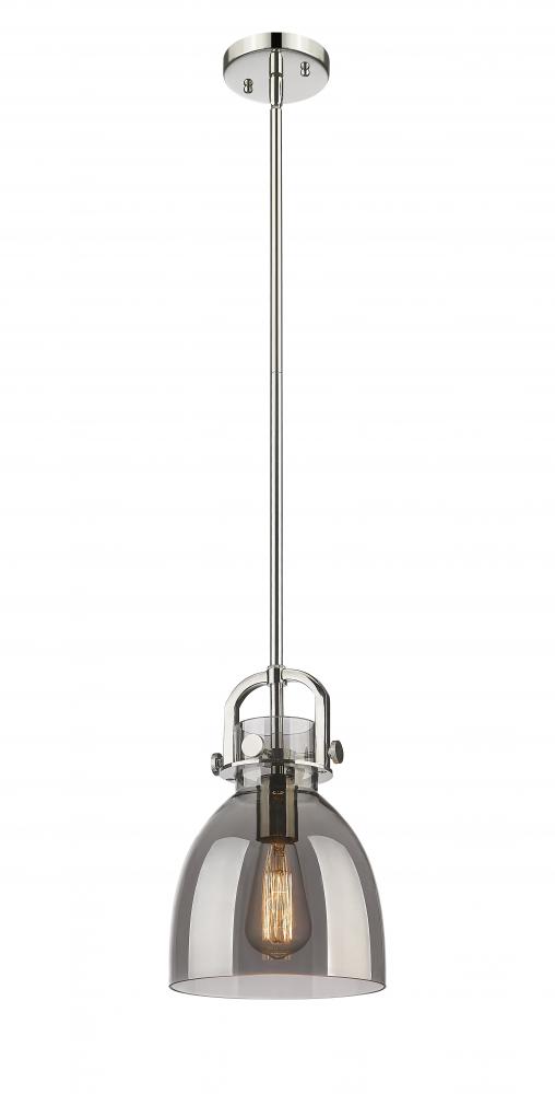 Newton Bell - 1 Light - 8 inch - Polished Nickel - Mini Pendant