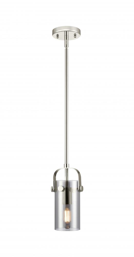 Pilaster II Cylinder - 1 Light - 7 inch Long Glass - Polished Nickel - Pendant