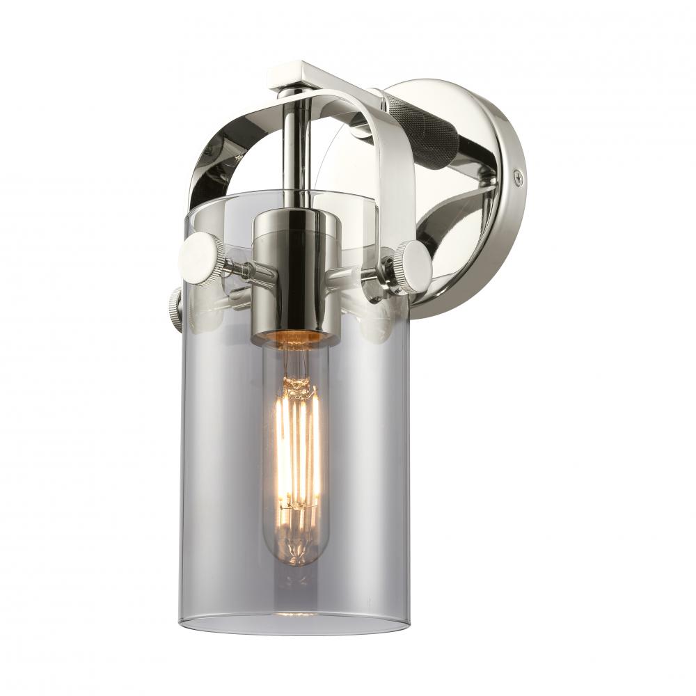 Pilaster II Cylinder - 1 Light - 7 inch Long Glass - Polished Nickel - Sconce