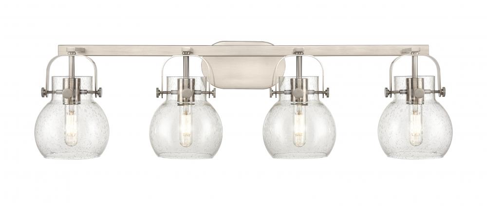 Pilaster II Sphere - 4 Light - 37 inch - Satin Nickel - Bath Vanity Light