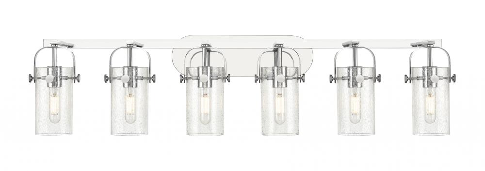 Pilaster II Cylinder - 6 Light - 44 inch - Polished Chrome - Bath Vanity Light