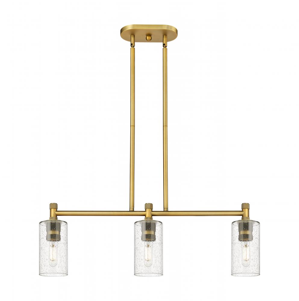 Crown Point - 3 Light - 31 inch - Brushed Brass - Island Light