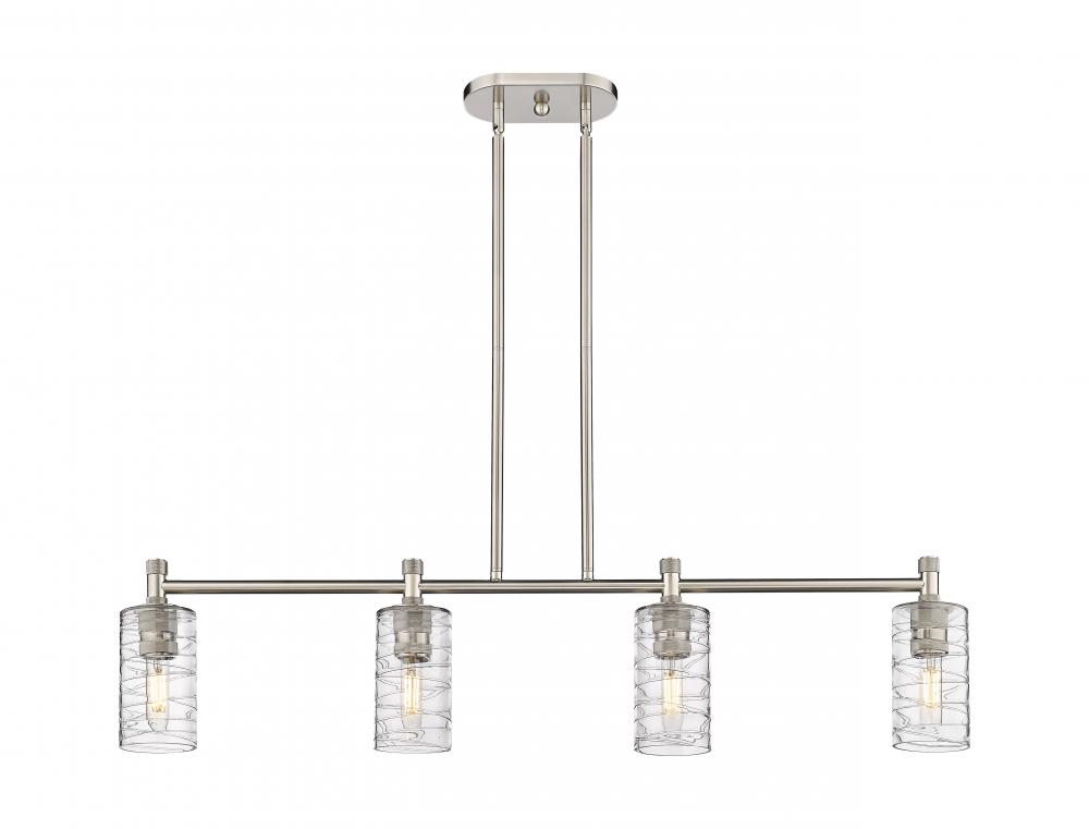 Crown Point - 4 Light - 44 inch - Satin Nickel - Island Light