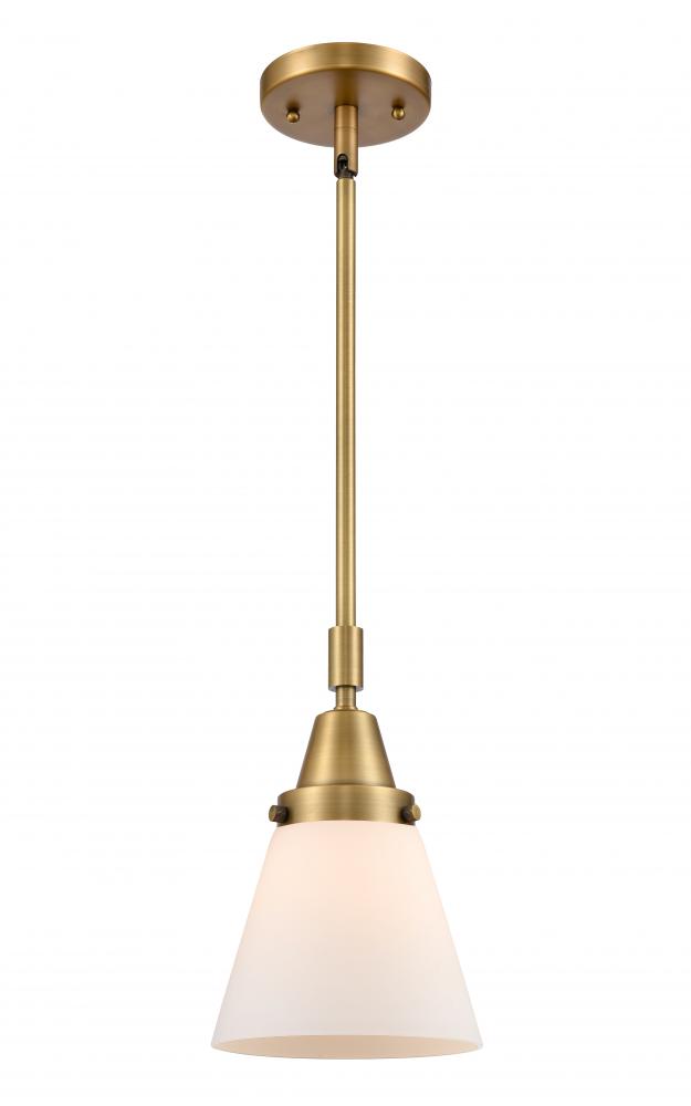 Cone - 1 Light - 6 inch - Brushed Brass - Mini Pendant