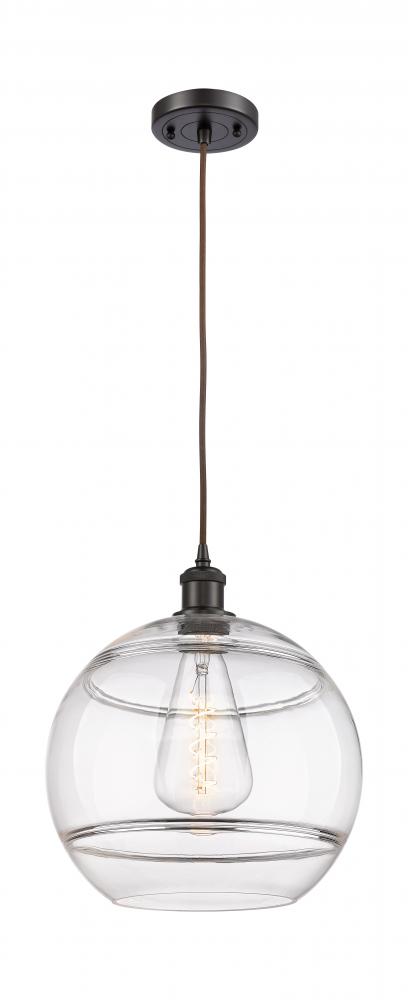 Rochester - 1 Light - 12 inch - Oil Rubbed Bronze - Cord hung - Mini Pendant