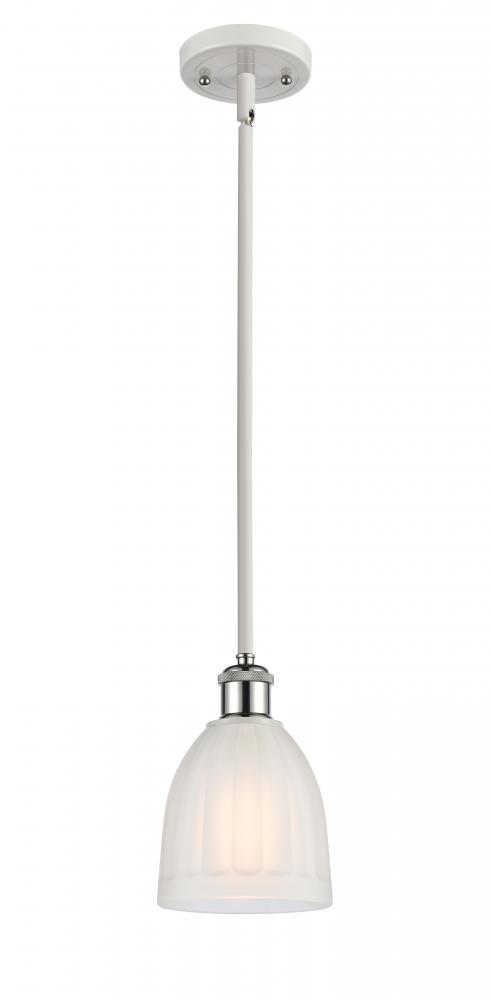 Brookfield - 1 Light - 6 inch - White Polished Chrome - Mini Pendant