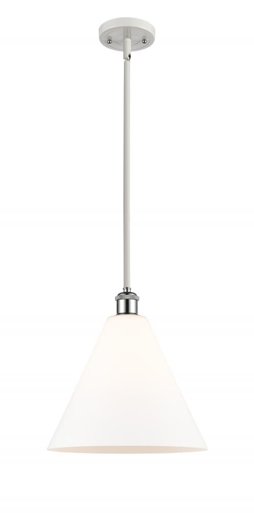 Berkshire - 1 Light - 12 inch - White Polished Chrome - Mini Pendant