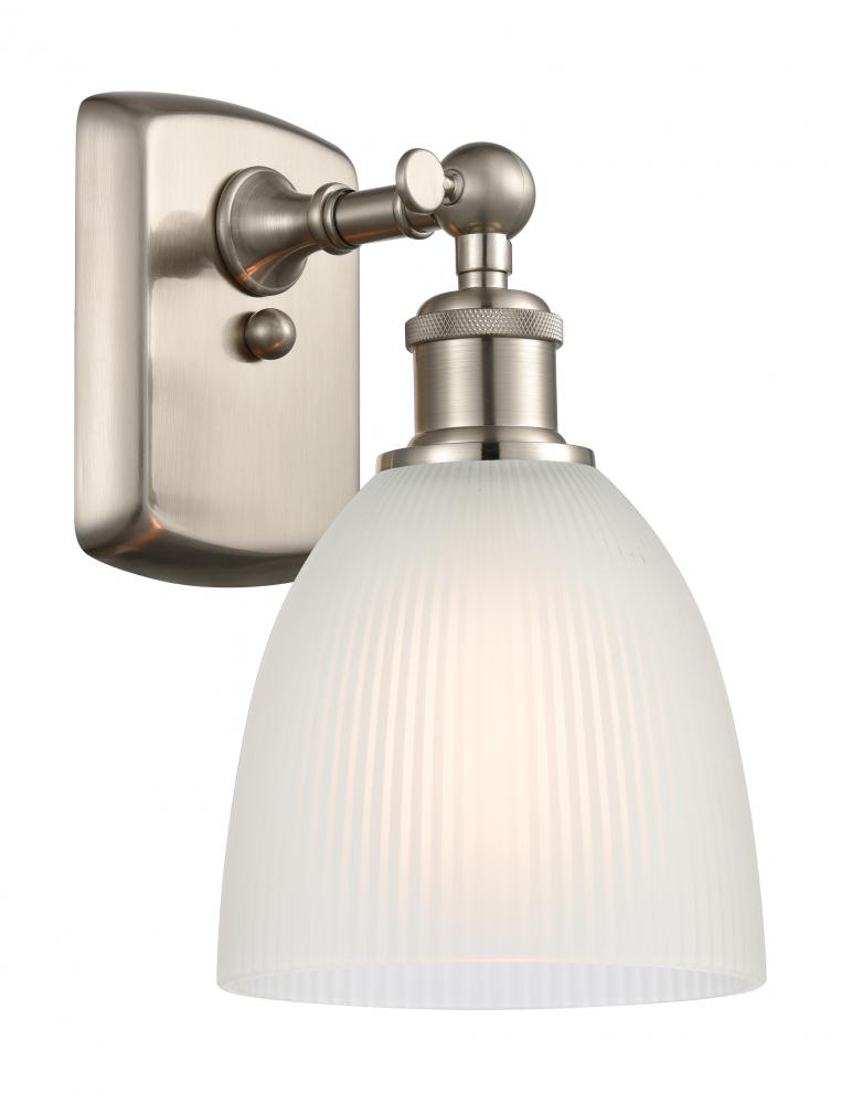 Castile - 1 Light - 6 inch - Brushed Satin Nickel - Sconce