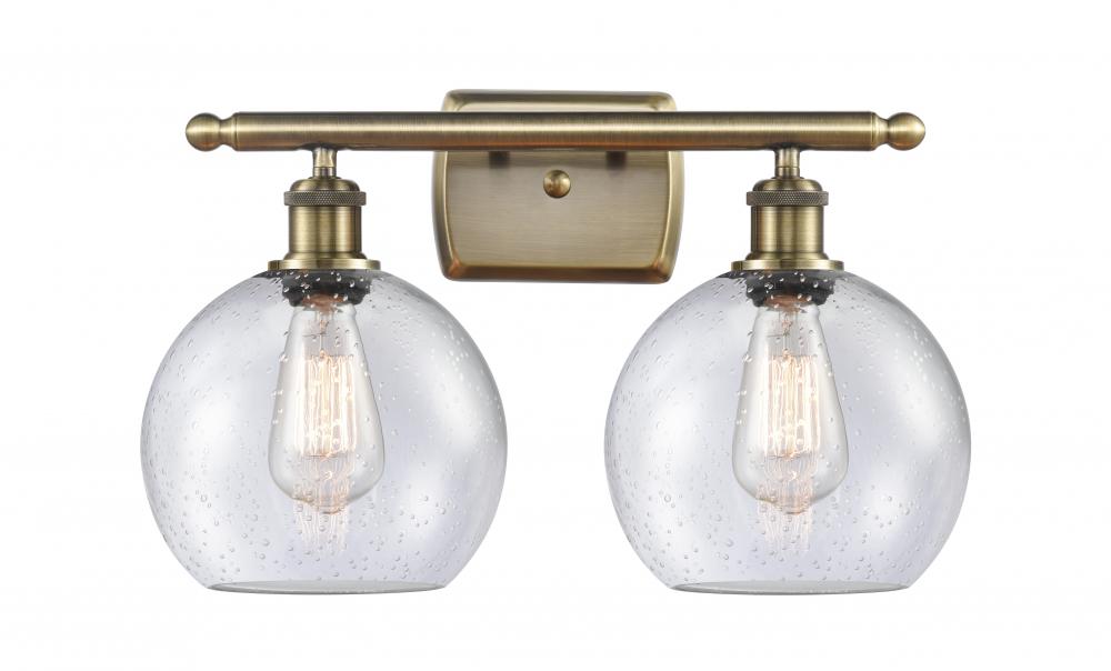 Athens - 2 Light - 18 inch - Antique Brass - Bath Vanity Light