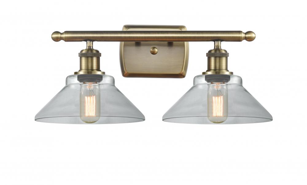 Orwell - 2 Light - 18 inch - Antique Brass - Bath Vanity Light