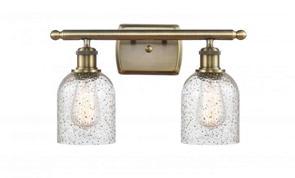 Caledonia - 2 Light - 15 inch - Antique Brass - Bath Vanity Light