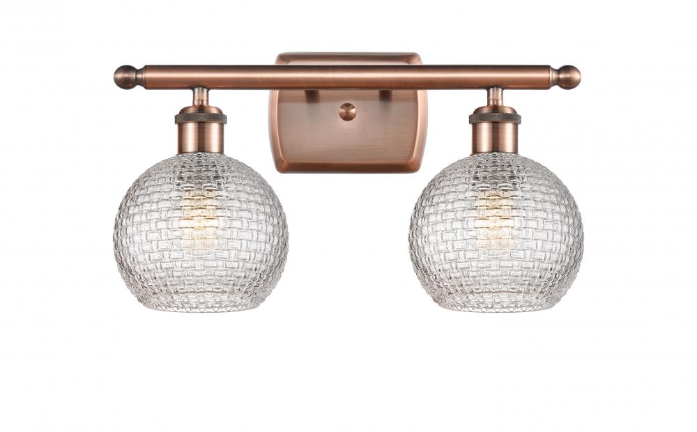 Athens - 2 Light - 16 inch - Antique Copper - Bath Vanity Light