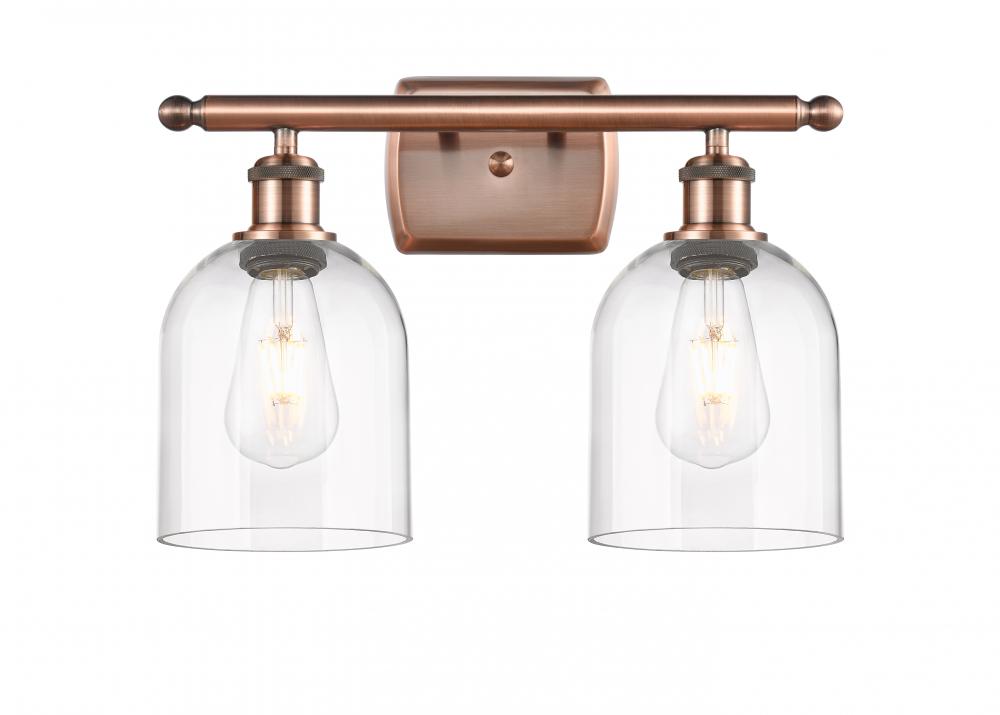 Bella - 2 Light - 16 inch - Antique Copper - Bath Vanity Light