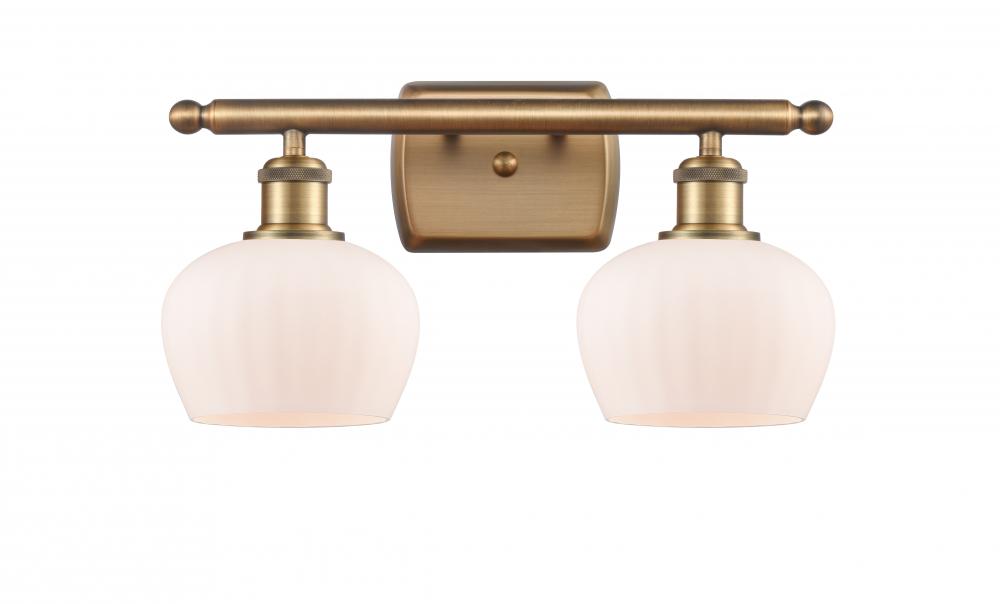 Fenton - 2 Light - 17 inch - Brushed Brass - Bath Vanity Light