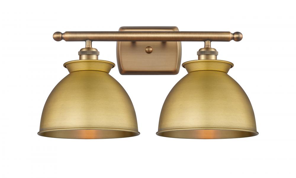 Adirondack - 2 Light - 18 inch - Brushed Brass - Bath Vanity Light