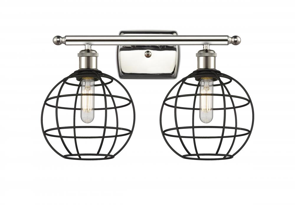 Lake Placid - 2 Light - 18 inch - Polished Nickel - Bath Vanity Light