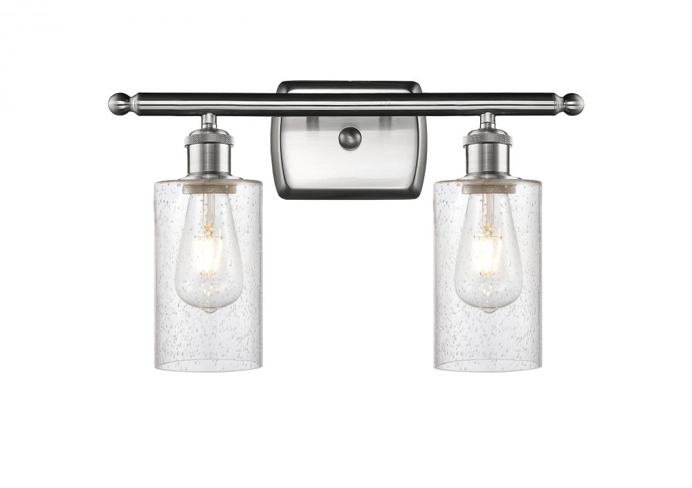 Clymer - 2 Light - 14 inch - Brushed Satin Nickel - Bath Vanity Light