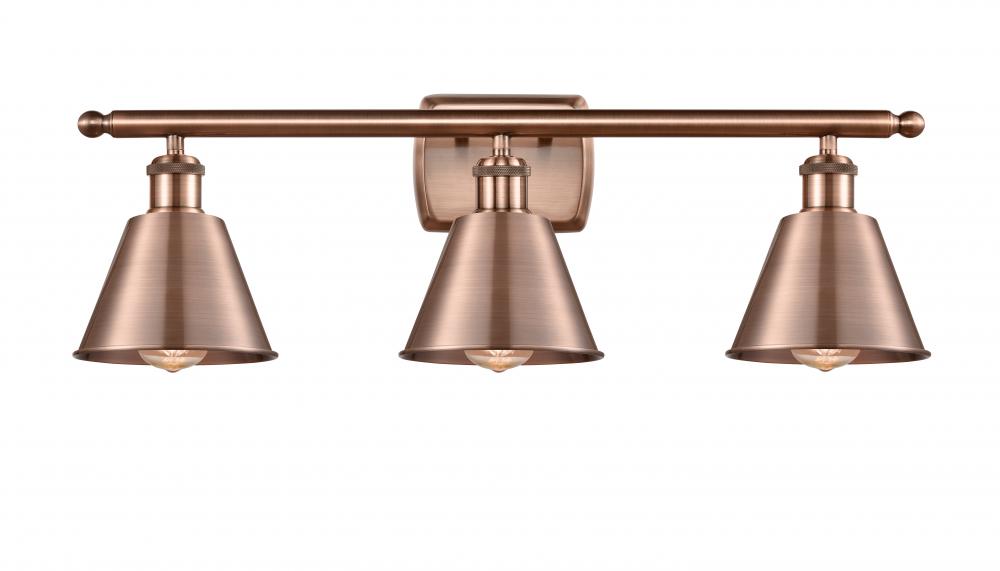 Smithfield - 3 Light - 27 inch - Antique Copper - Bath Vanity Light