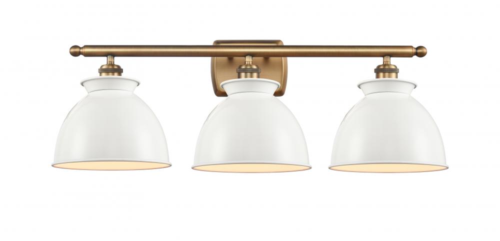 Adirondack - 3 Light - 28 inch - Brushed Brass - Bath Vanity Light