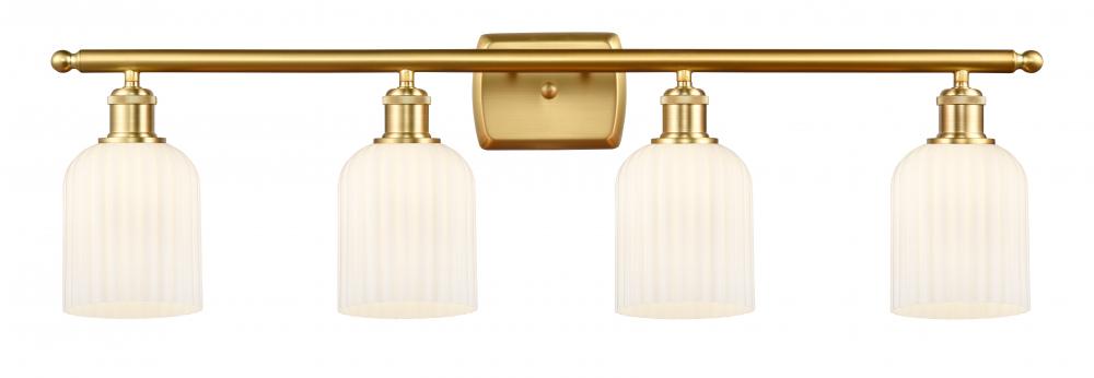 Bridal Veil - 4 Light - 35 inch - Satin Gold - Bath Vanity Light