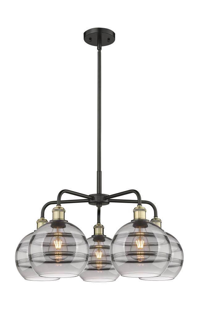 Rochester - 5 Light - 26 inch - Black Antique Brass - Chandelier