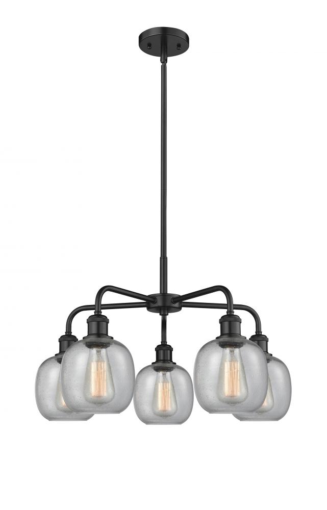 Belfast - 5 Light - 24 inch - Matte Black - Chandelier