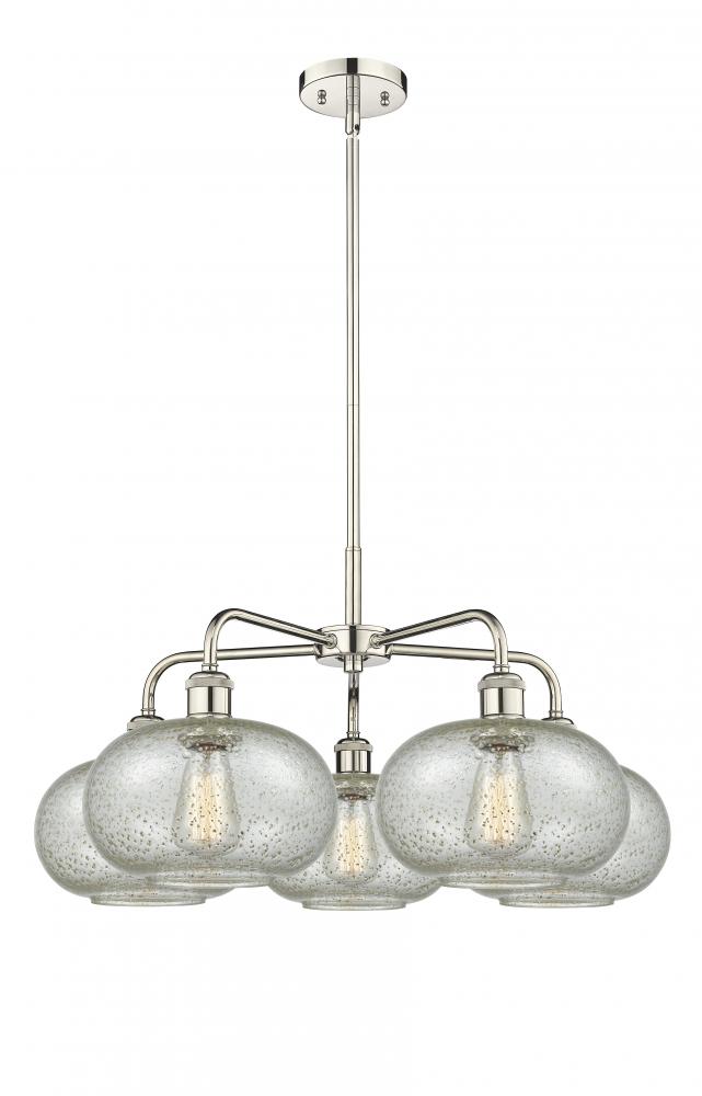 Gorham - 5 Light - 28 inch - Polished Nickel - Chandelier