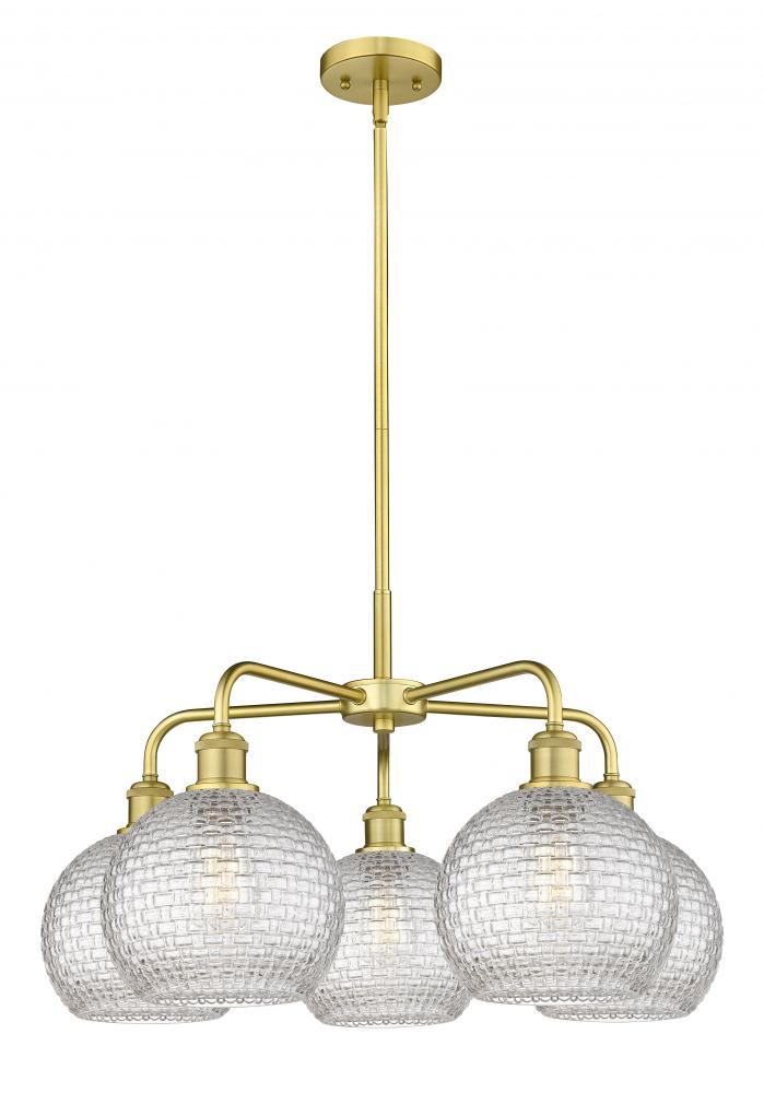 Athens - 5 Light - 26 inch - Satin Gold - Chandelier