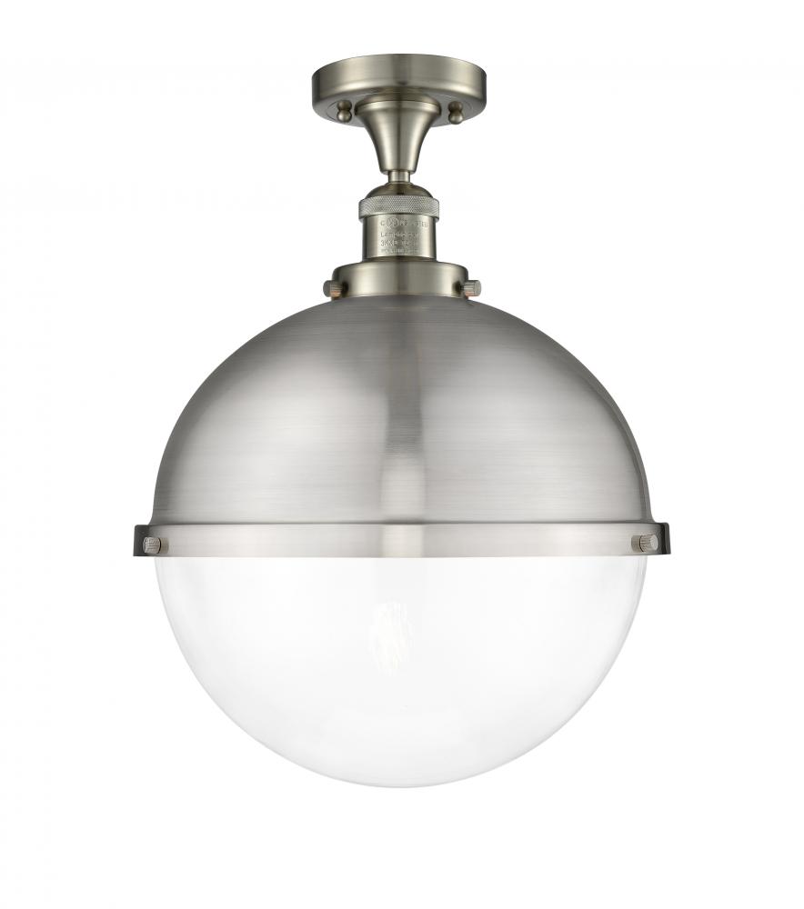 Hampden - 1 Light - 13 inch - Brushed Satin Nickel - Semi-Flush Mount