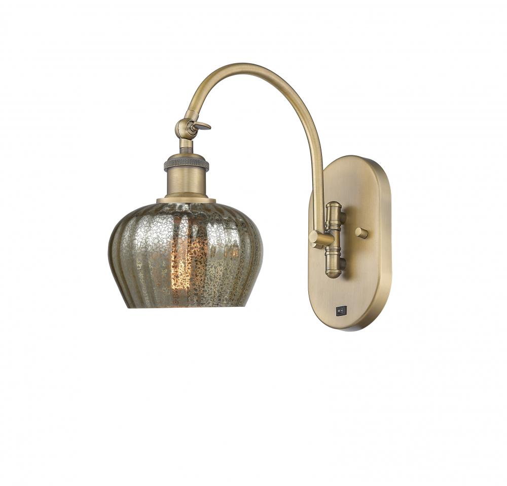 Fenton - 1 Light - 7 inch - Brushed Brass - Sconce