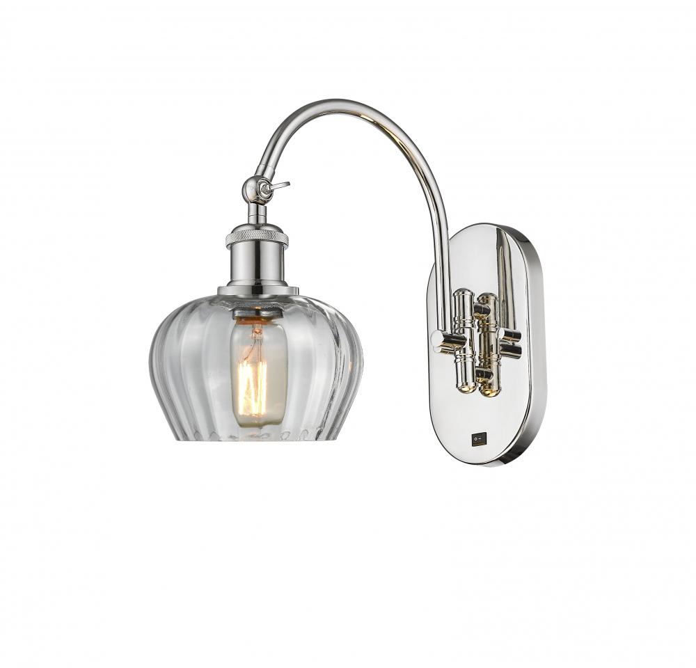 Fenton - 1 Light - 7 inch - Polished Nickel - Sconce