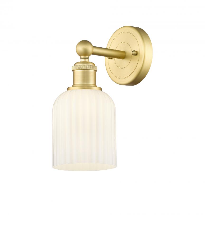 Bridal Veil - 1 Light - 5 inch - Satin Gold - Sconce