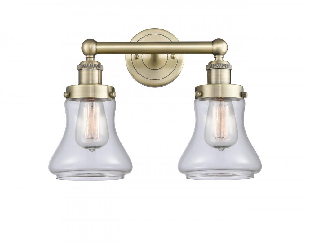 Bellmont - 2 Light - 15 inch - Antique Brass - Bath Vanity Light