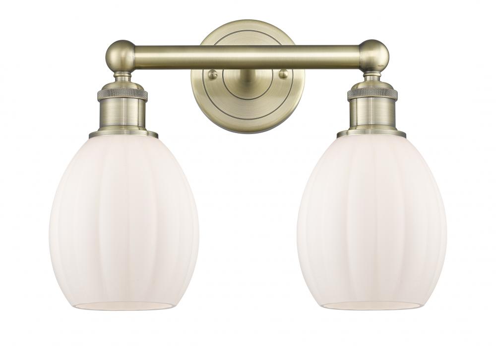 Eaton - 2 Light - 15 inch - Antique Brass - Bath Vanity Light