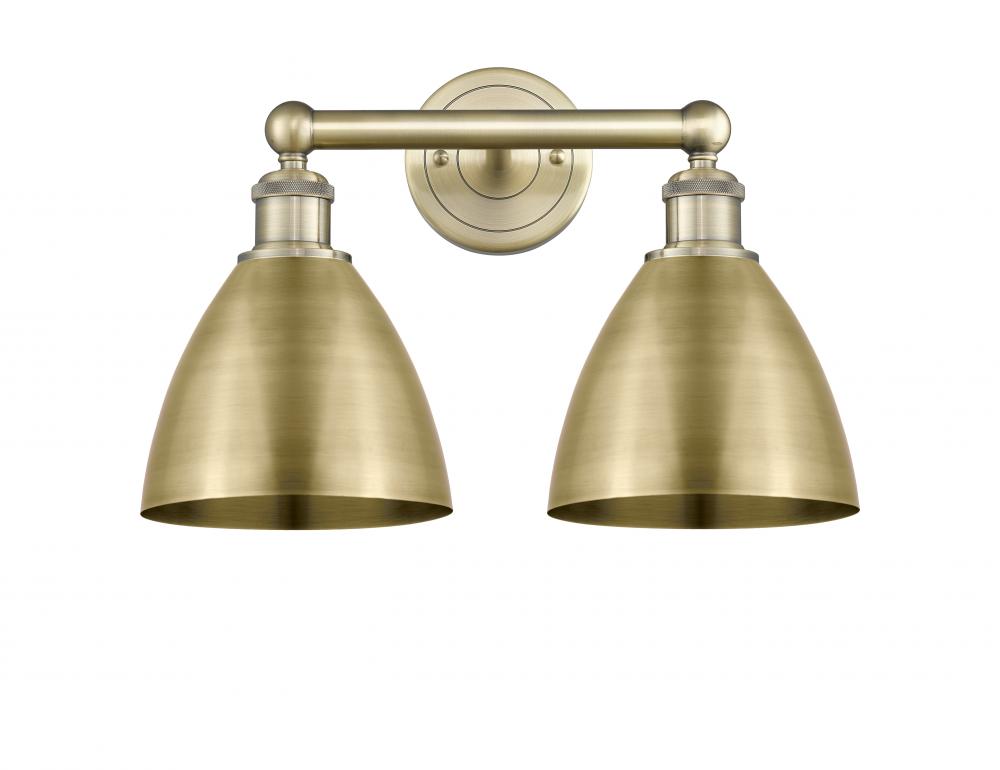 Bristol - 2 Light - 17 inch - Antique Brass - Bath Vanity Light