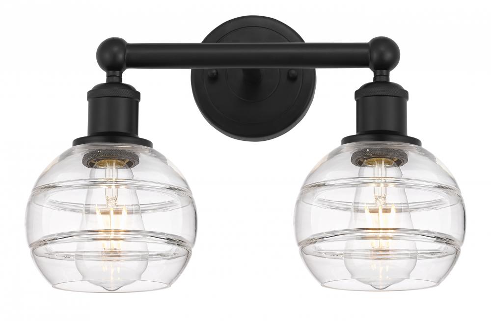 Rochester - 2 Light - 15 inch - Matte Black - Bath Vanity Light