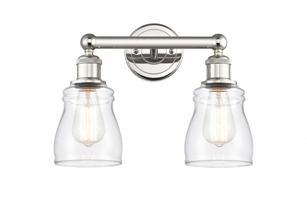 Ellery - 2 Light - 14 inch - Polished Nickel - Bath Vanity Light