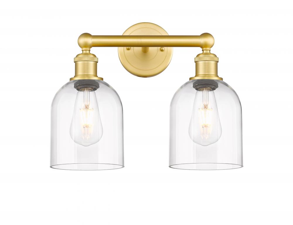 Bella - 2 Light - 15 inch - Satin Gold - Bath Vanity Light