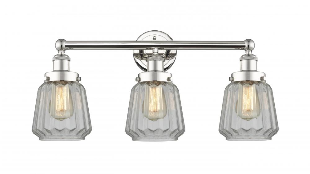 Chatham - 3 Light - 25 inch - Polished Nickel - Bath Vanity Light