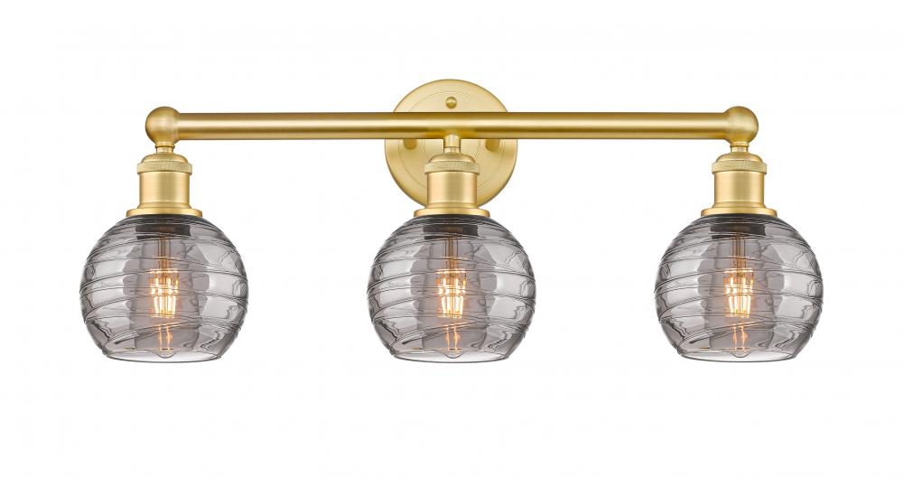 Athens Deco Swirl - 3 Light - 24 inch - Satin Gold - Bath Vanity Light