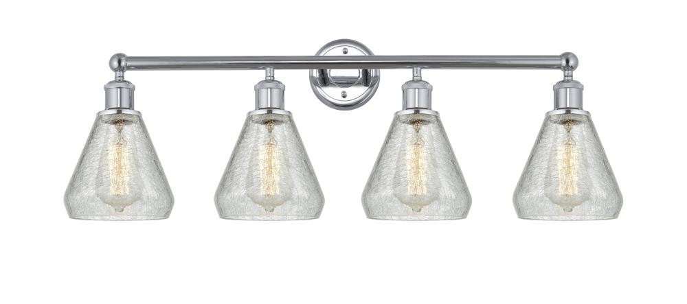 Conesus - 4 Light - 33 inch - Polished Chrome - Bath Vanity Light