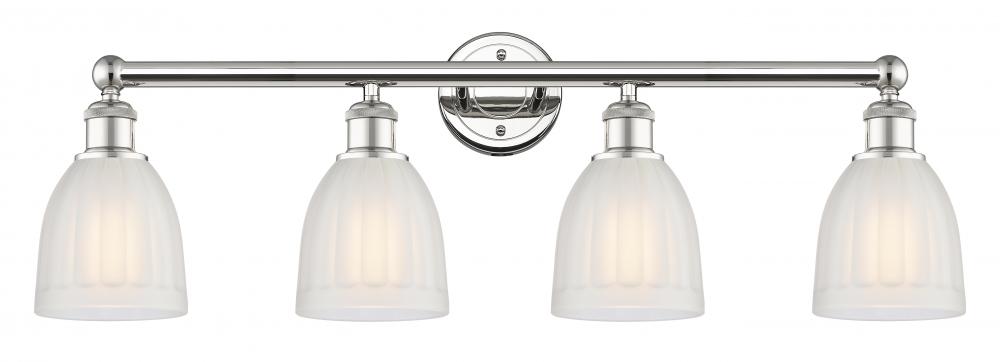 Brookfield - 4 Light - 33 inch - Polished Nickel - Bath Vanity Light