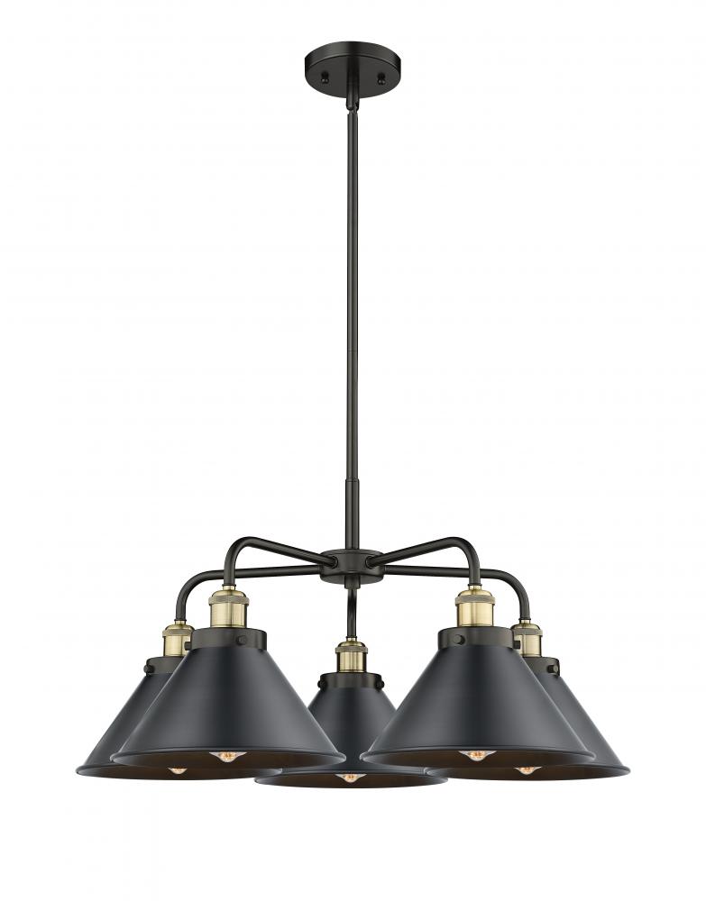 Ballston Urban - 5 Light - 27 inch - Black Antique Brass - Chandelier