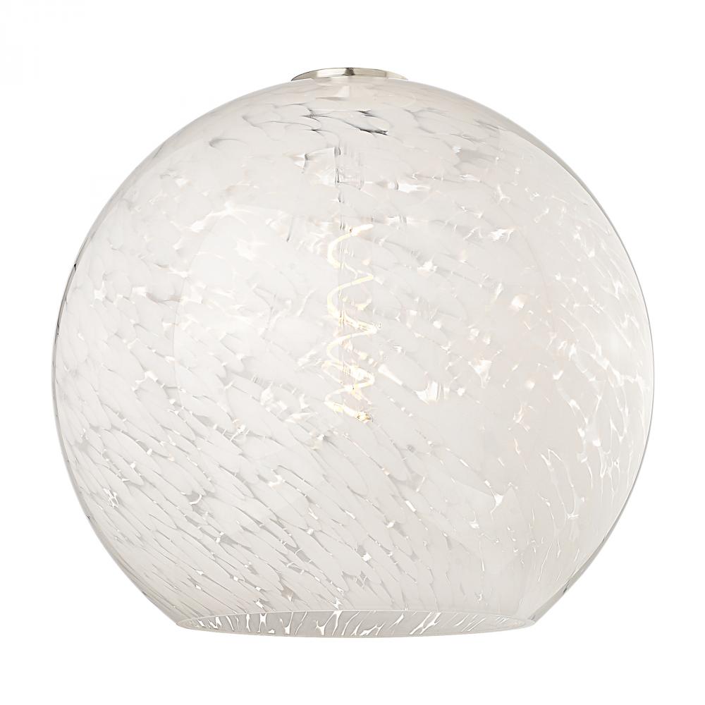 White Mouchette - 12 inch - Glass