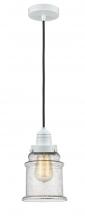 Innovations Lighting 100W-10BK-2H-SN-G184 - Winchester - 1 Light - 8 inch - White - Cord hung - Mini Pendant