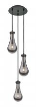 Innovations Lighting 113-451-1P-BK-G451-5SM - Owego - 3 Light - 13 inch - Matte Black - Multi Pendant