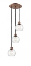 Innovations Lighting 113B-3P-AC-G124-6 - Athens - 3 Light - 12 inch - Antique Copper - Cord Hung - Multi Pendant