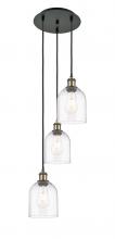 Innovations Lighting 113B-3P-BAB-G558-6CL - Bella - 3 Light - 12 inch - Black Antique Brass - Cord Hung - Multi Pendant