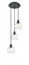 Innovations Lighting 113B-3P-BK-G124-6 - Athens - 3 Light - 12 inch - Matte Black - Cord Hung - Multi Pendant